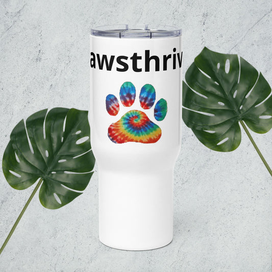 Travel mug with a handle - pawsTHRIVE Processing