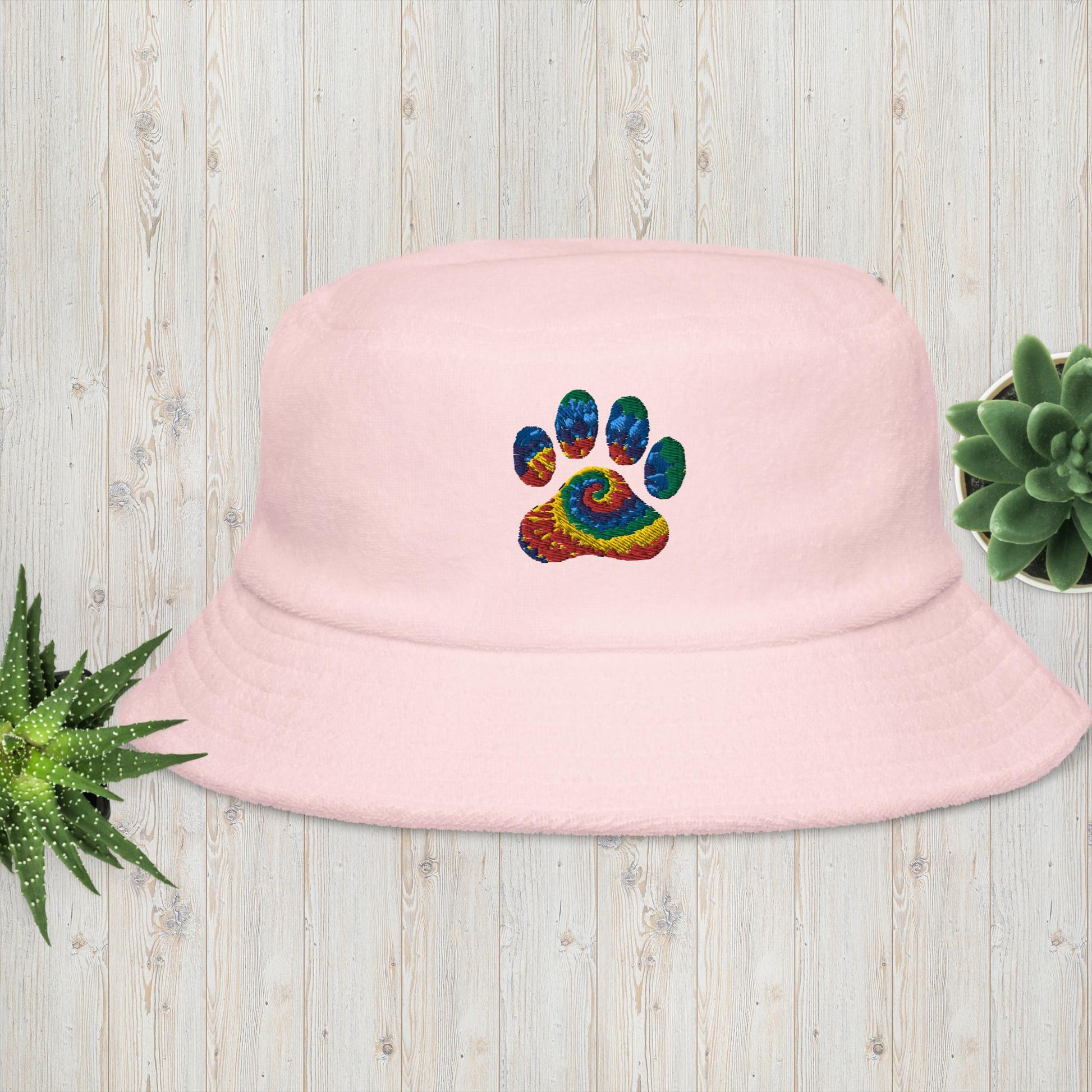 Unstructured terry cloth bucket hat - pawsTHRIVE Processing